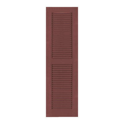 Custom Louvered Shutter with Straight Top