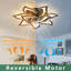 Ventilateur de plafond à télécommande avec lumières, couleur géométrique en bois 6 vitesses, profil bas, ventilateur encastré avec lumière pour la cuisine, le salon et la chambre à coucher-1479526618-1482525143-1483802433