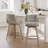 Modern 26" Swivel Counter Stool Upholstered Seat With Sturdy Wood Frame-1277532269
