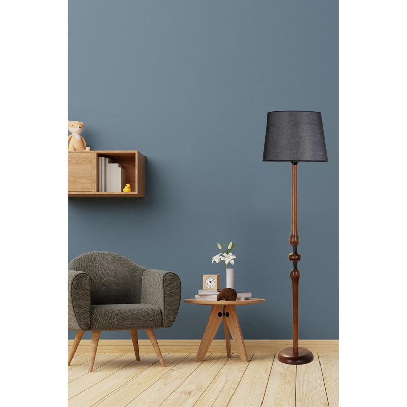 Lampe sur pied 60 po Vincenzo, Noir
