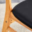 Chaise de salle à manger en bois massif avec coussin Pu