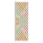 Modern Warped Check Machine Washable Green / Pink / Beige Indoor Area Rug With Non-Slip Backing-31300641
