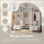 Portemanteau amovible 4 en 1 avec rangement et 7 crochets, portemanteau multifonctionnel avec tiroirs et armoire de rangement, banc à chaussures pour le vestibule-212966258