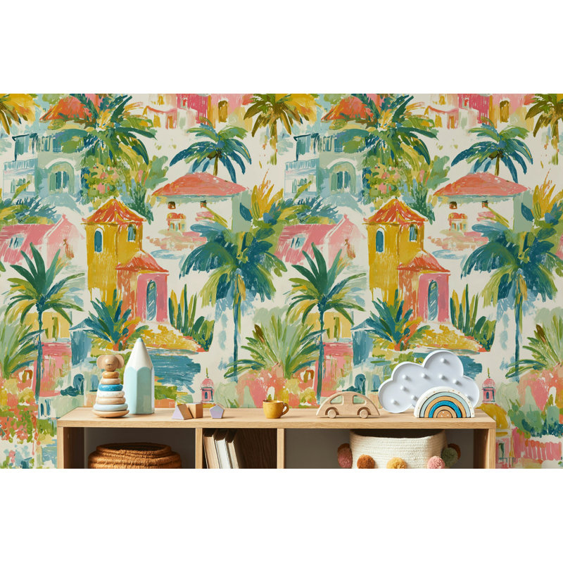 Papier peint adhésif mural méditerranéen amovible
