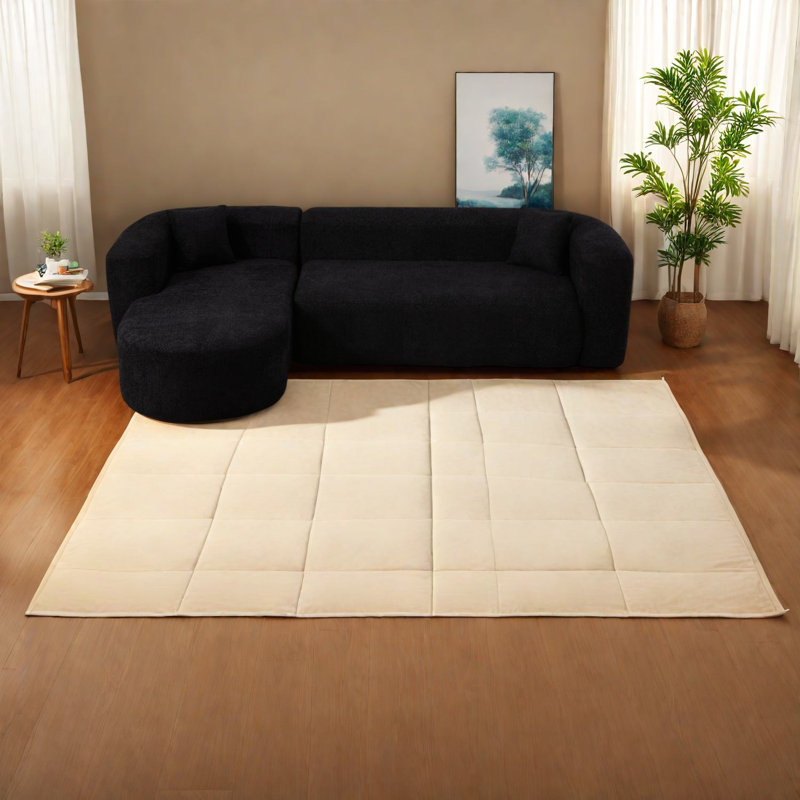 Canapé modulaire confortable de luxe, tissu noir, style moderne pour le salon