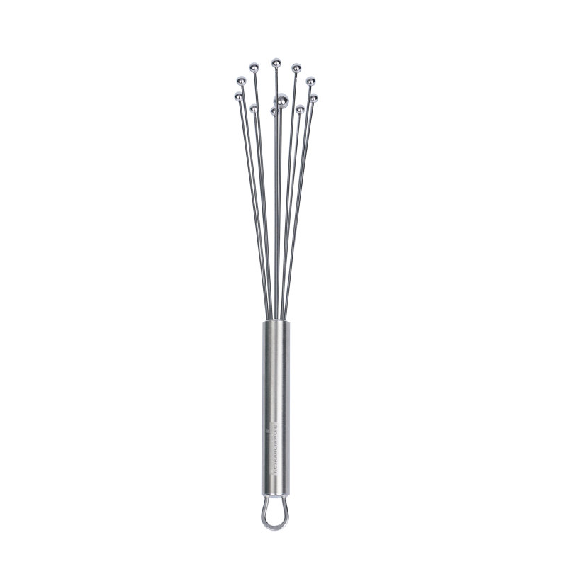 Fouet à boules en acier inoxydable de 10,5 po pour restaurant - paquet de 6 - batteur à œufs standard allemand avec poignée ergonomique, lavable au lave-vaisselle - fouet mélangeur manuel