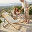 Chaises longues d'extérieur pliables 2 pièces avec dossier réglable - Conception en rotin durable pour patio et plage-1869091579