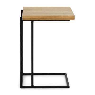 Luka Oak Wood Side Table Large