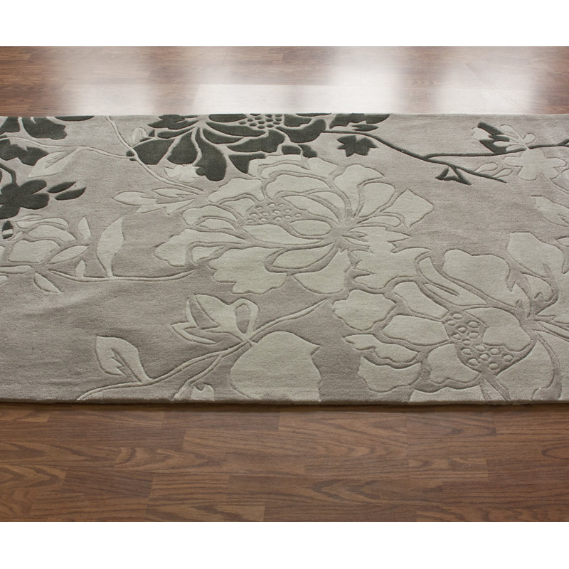 Tapis gris touffeté à la main Metheny, Rectangle 7'6" x 9'6"