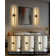 32'' Battery Operated Wall Sconces with Remote Control, Dimmable Wall Sconces Set of Two, 350°Rotate
