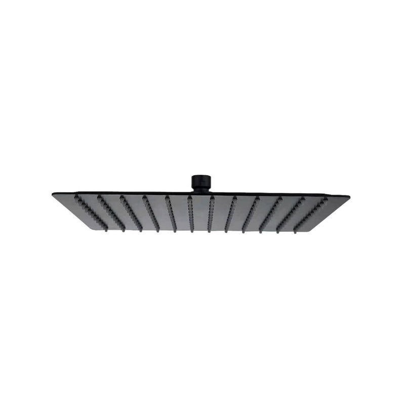 12" Stainless Steel Square Rainfall Angle Adjustable Rain Shower Head 1.8 GPM with Self-Cleaning, Matte Black