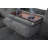 Grey Linen 3-Piece Sectional Sofa Set with Chaise, Storage Ottoman and Cup Holders