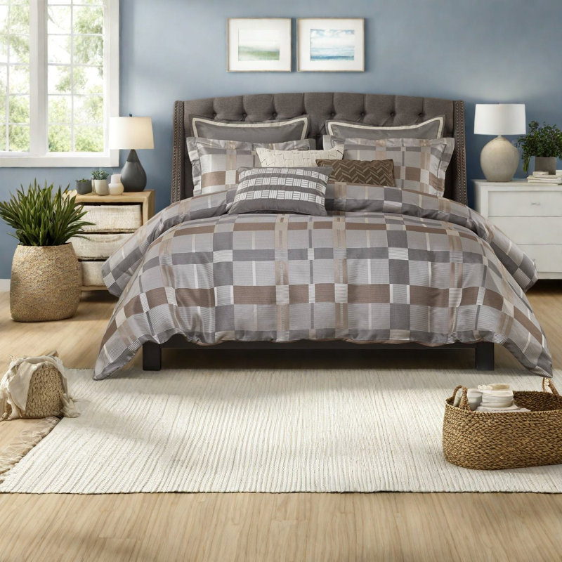 Oversized Queen Bedding Sets, Polyester Jacquard Modern Home Comfort