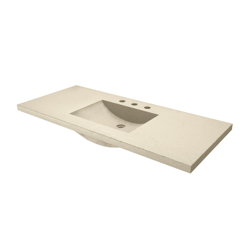 Palomar 48.5" Single Bathroom Vanity Top with Sink, 8" Centers, Sand