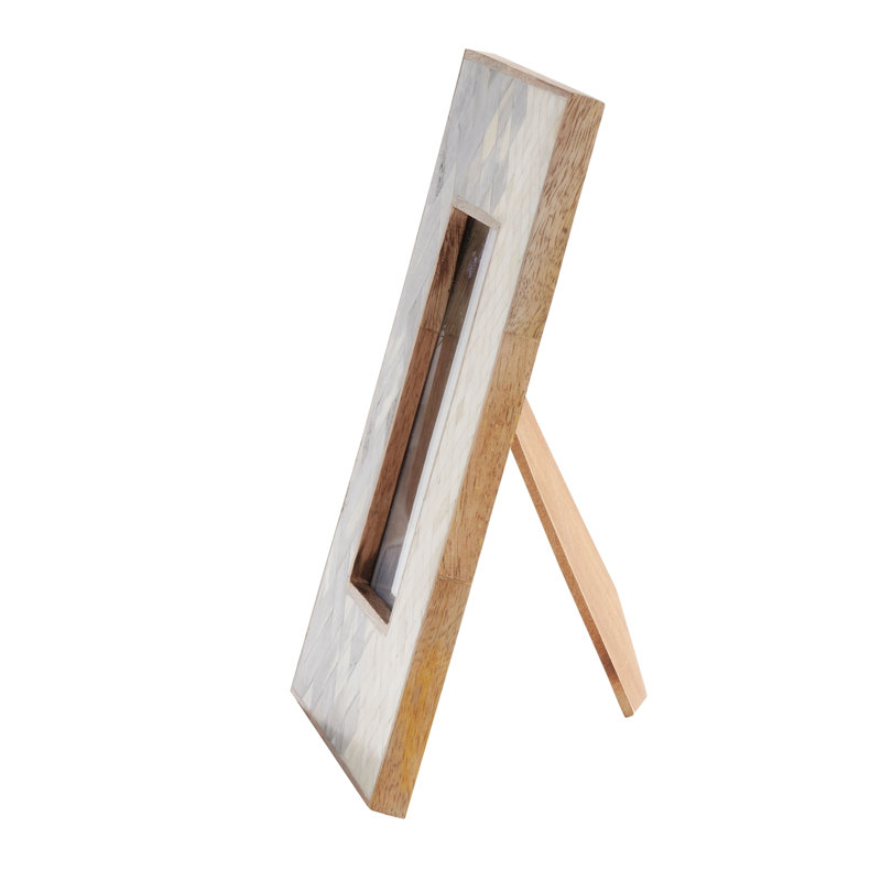 Gray and Multicolored Bone Fragment 4" x 6" Picture Frame