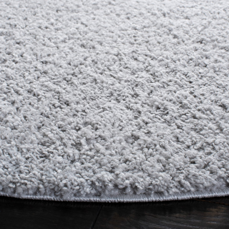 Tapis à poils longs Aidoo, Rond 6 pi 7 po