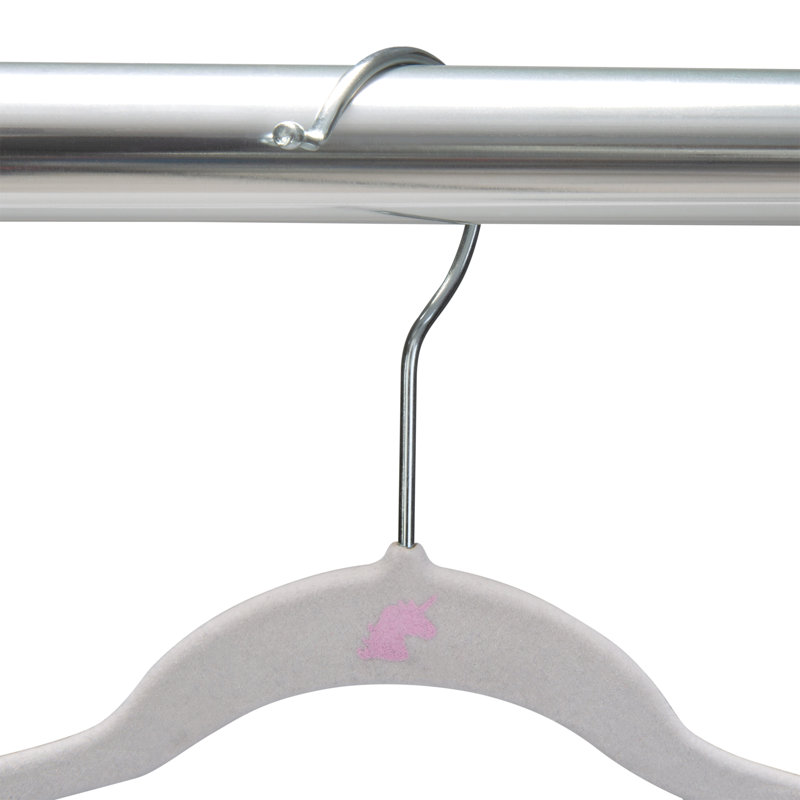 White Velvet Non-Slip Kids Hangers, Set of 25