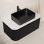 Meuble-lavabo mural 36 po avec lavabo rectangulaire noir, façade de tiroir rayé 3D et rangement à fermeture en douceur - Pré-assemblé-1889883982