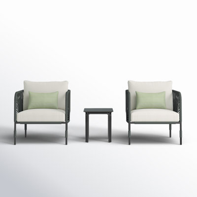 Acklin 300 - Person Patio Conversation Set with Cushions
