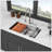 33" Undermount Kitchen Sink - 33*19 Inch Single Bowl 16 Gauge Stainless Steel Ledge Workstation Kitchen Sinks