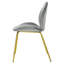 Chaise d'appoint rembourrée en velours Letellier Mauldin-1756984589