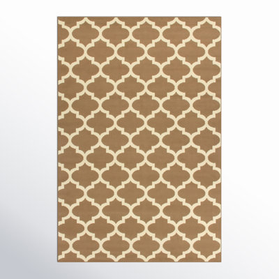 Tapis d'intérieur à motif géométrique à treillis