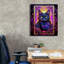  «The Black Cat» par Dean Russo, art mural sur toile, 26 po x 30 po