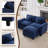 Modern Style 69.4" Modular Sofa-1014145114