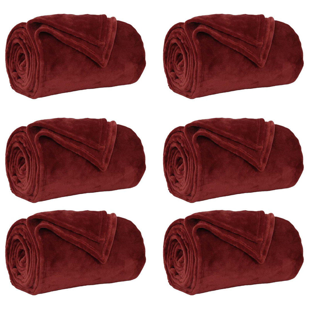 Vidaxl Throw Blankets 6 Pcs White 240 X 270 Cm Fleece