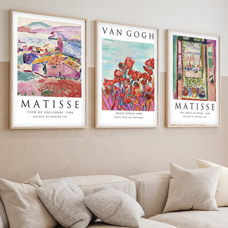 Élégantes peintures décoratives en panneau de fibres à densité moyenne (3 pièces), cadre en bois massif, 8 po x 12 po | Art 100% MDF avec une épaisseur de 0,12 pouce | Parfait pour le salon, la chambre à coucher et le bureau, design élégant et contemporain