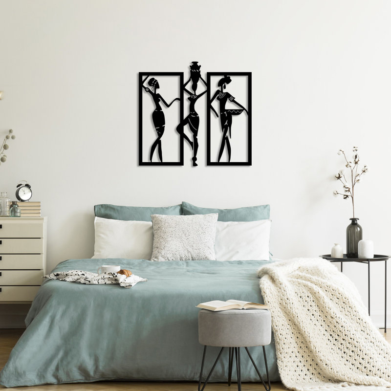 Stylish Black Decorative Metal Wall Accessory, 25.9 x 24.4 inches | 100% Metal Construction, Thickness: 0.06 inches | Lightweight at 3.1 lbs, Perfect for Home Decor & Office Spaces, Adds Modern Elegance