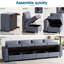 Canapé modulaire en L 7 pièces avec rangement et 2 repose-pieds pour le salon Lilley-1153700424