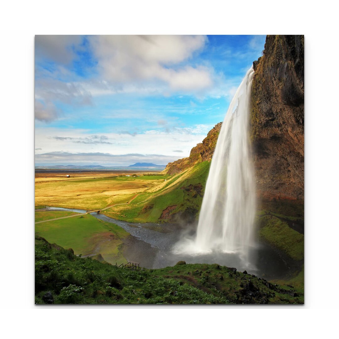 Leinwandgemälde Seljalandsfoss Wasserfall auf Island