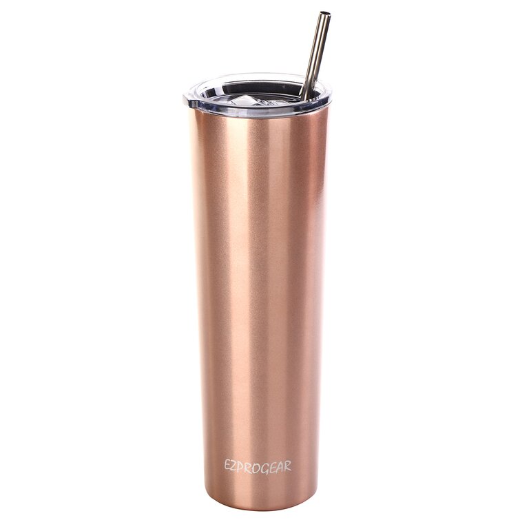 Ezprogear 30 oz 2 Pack Stainless Steel Tumbler Double Wall Vacuum Insulated  with Straws and Handle