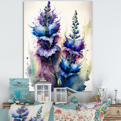 " Blue And Purple Delphinium "