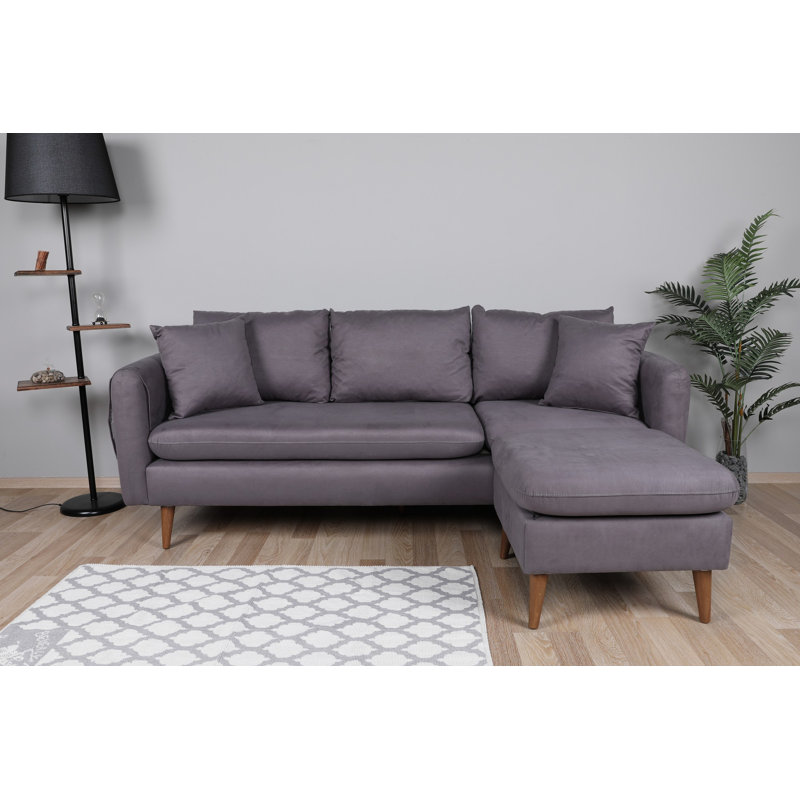 Canapé modulaire faisant face à la droite de 84,65 po de largeur, Anthracite