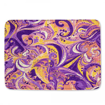Tapis de bain tourbillonnant à motif cachemire