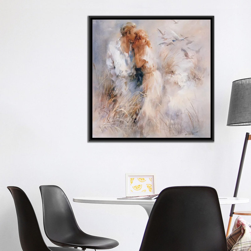 « close harmonie », impression sur toile, H 18 po x l 18 po x P 1,5 po, Toile avec cadre noir, Pas de tapis