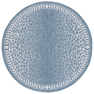 Aidah Animal Print Blue / Ivory Indoor / Outdoor Area Rug