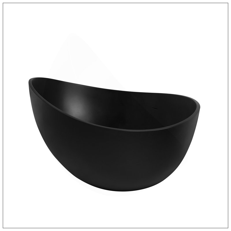 63 Inch Freestanding Solid Surface Soaking Bathtub For Bathroom