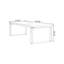 Bureau d'écriture rectangulaire en bois massif brun-968382825