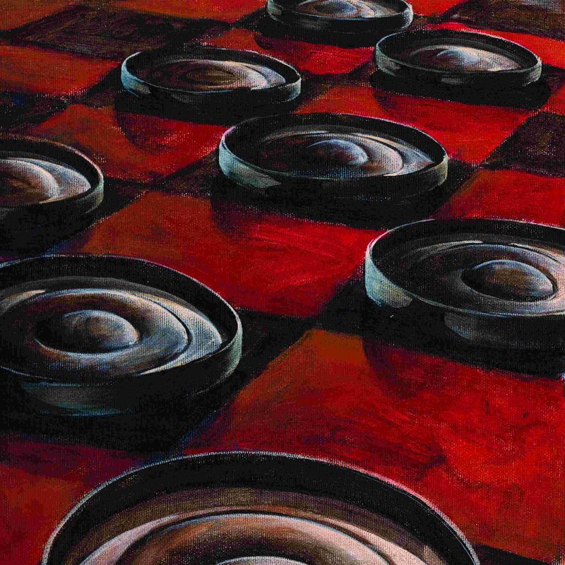 Checkers - Wrapped Canvas Graphic Art, 12" H x 12" W