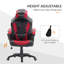 Fauteuil de jeu d'ordinateur à 5 points vibrants HOMcom
