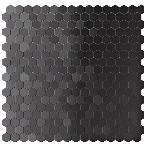 Speed tiles Hexagonia 11.46'' W x 11.89'' L Metal Peel and Stick Mosaic ...