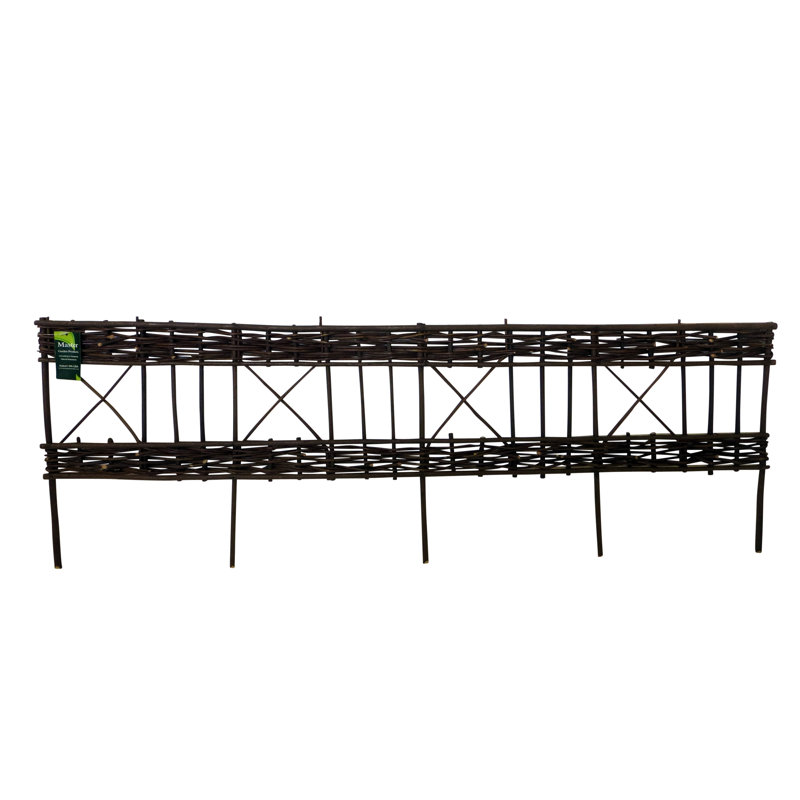 Clôture en bois brun H 16 po x l 47 po