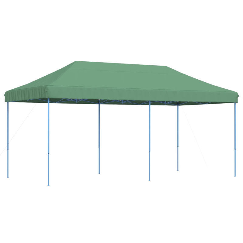 Vidaxl Foldable Tent Pop-Up With 4 Side Walls Outdoor Party Tent Garden Gazebo, Blue, Green
