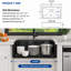  Évier de cuisine à tablier frontal en acier inoxydable de calibre 16 avec tablier frontal L 30 po x l 22 po avec accessoires-121235969