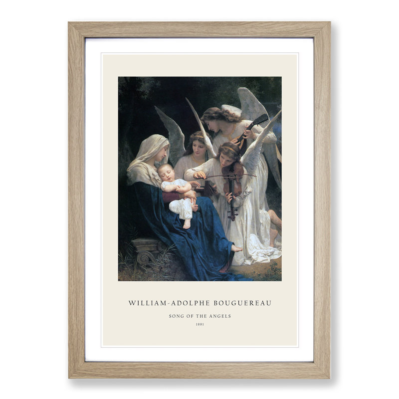 Song of the Angels - Picture Frame Painting, Oak, 48cm H x 36cm W x 2cm D