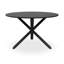 Davasher Round Dining Table Black Table Top w Solid Oak Legs-1710673485-1711253866
