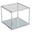 Grande table basse carrée Charles en argent-1366869762